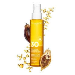 CLARINSHuile Solaire Embellissante Haute Protection Corps SPF30                Non Grasse, Non Collante