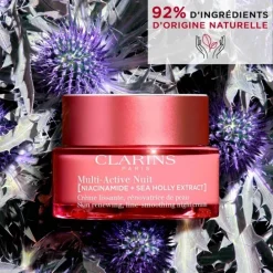 CLARINSMulti-Active Nuit                Crème lissante, rénovatrice de peau – Toutes peaux