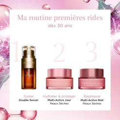 CLARINSMulti-Active Nuit                Crème lissante, rénovatrice de peau – Peaux sèches