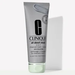 CLINIQUEAll About Clean                Gommage + Masque Au Charbon 2-en-1