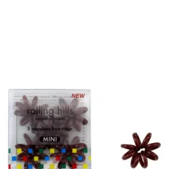 INCENZARolling Hills                5 Élastiques Cheveux Sans Traces Mini Marron