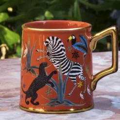 Ortigia SiciliaJungle Corallo                Mug en Céramique