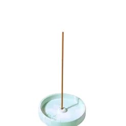 Porte Encens Bloom                Vert Marbré en Béton