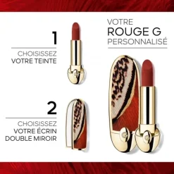 Rouge G de Guerlain Majestic Feathers                L’Écrin Bijou Double Miroir - Peacock